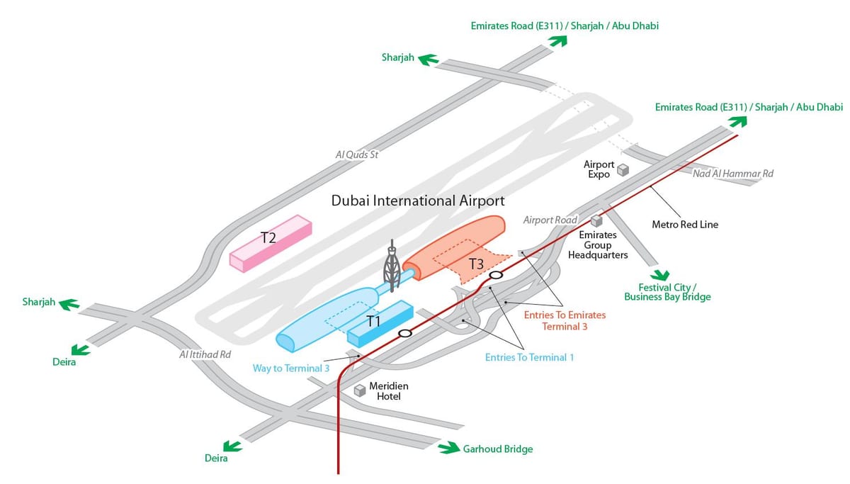 dxb ವಿಮಾನ ನಕ್ಷೆ